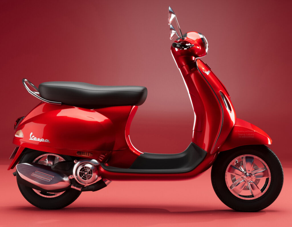red vespa render copy